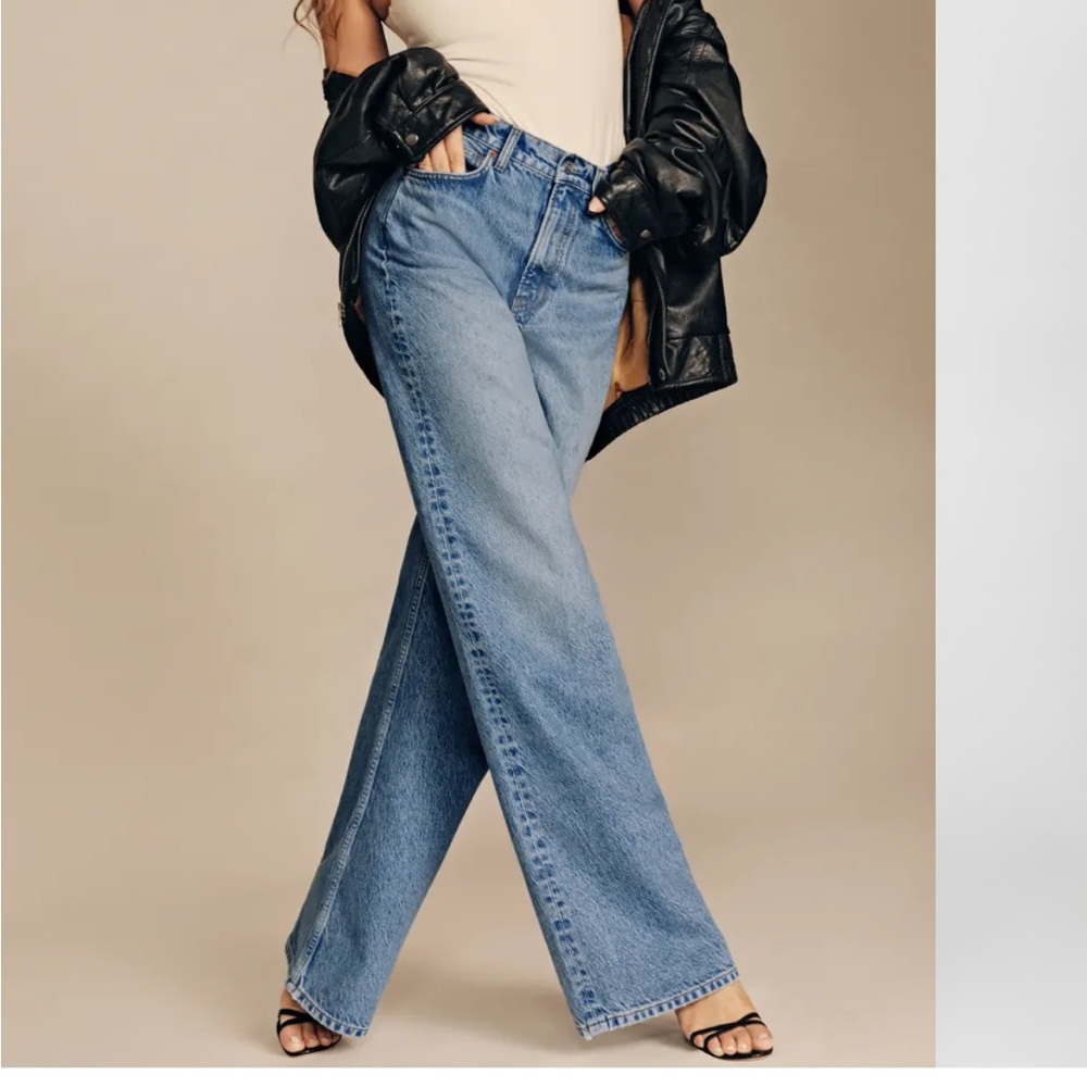 NWT Reformation slouchy wide leg jeans